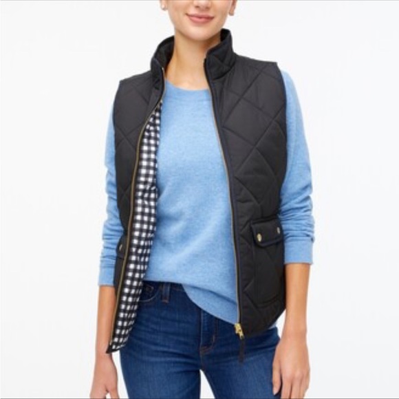 J. Crew Excursion Quilted Puffer Vest Pockets Zip Front Winter Megan Markle - Picture 3 of 15